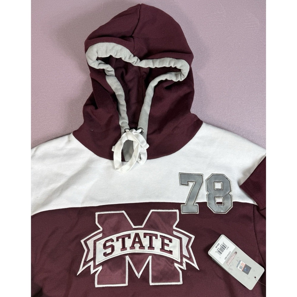 Mississippi State Bulldogs Colosseum Pullover Hoodie Mens Large NWT